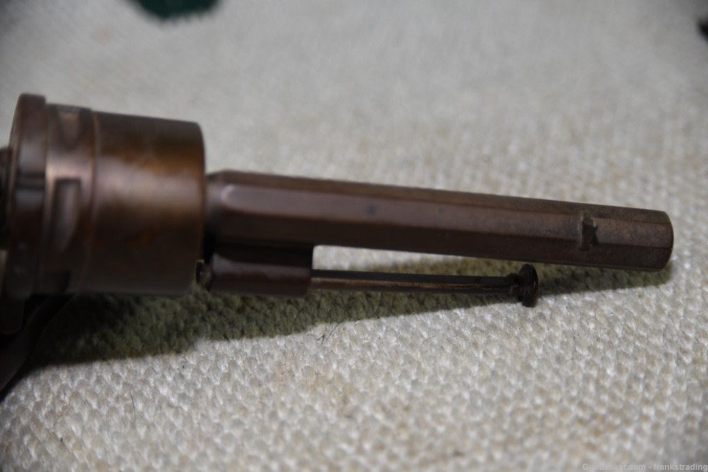 French / Belgian center Fire revolver 380mm/9mm  1880's Nice condition-img-5