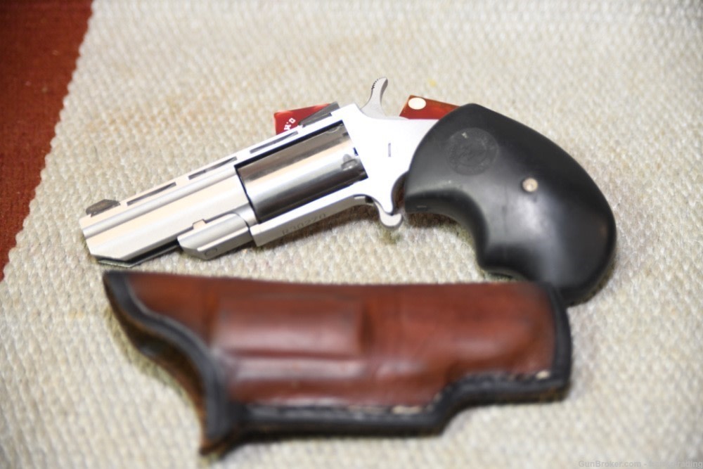 North American Arms Black Widow model 22 Magnum w/holster as NEW-img-4