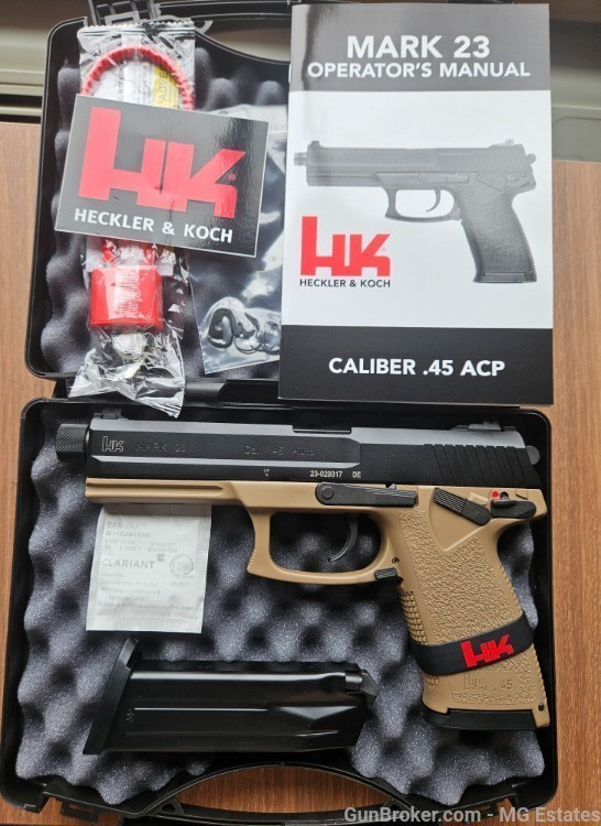 H&K German Mark 23 in Factory FDE Tan - Real MK23 Socom .45-img-0