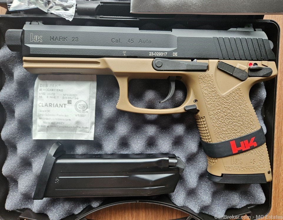 H&K German Mark 23 in Factory FDE Tan - Real MK23 Socom .45-img-1