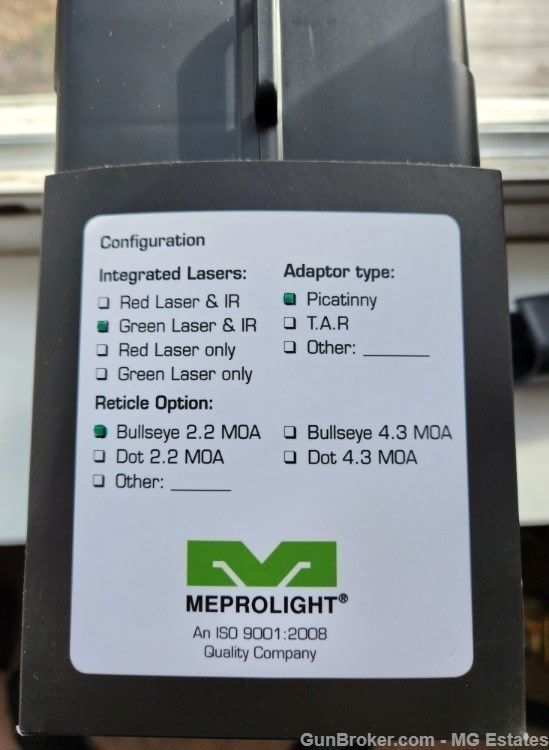 Meprolight Mor Pro Optic W/ FULL POWER IR & Visible Green Laser Tavor-img-10