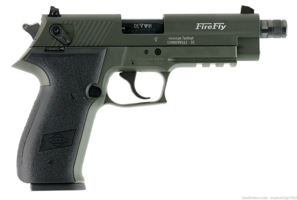 NEW GSG German Sports Night Sights FireFly .22LR 5" Green & 2 x 10 Rnd Mags-img-3
