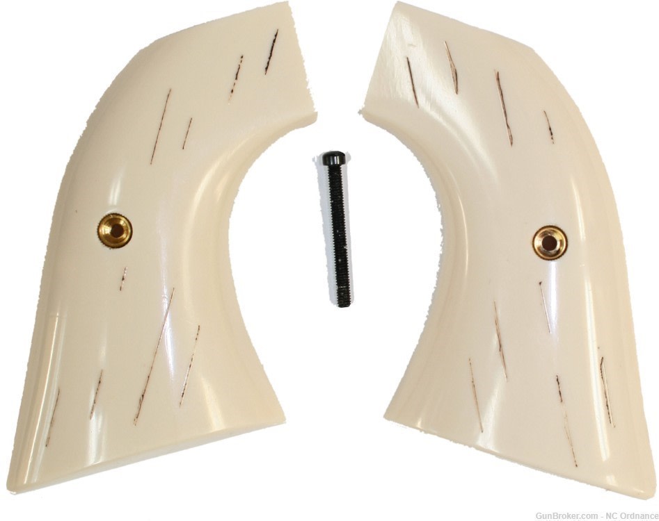 Beretta Stampede SA Ivory-Like Barked Grips-img-0