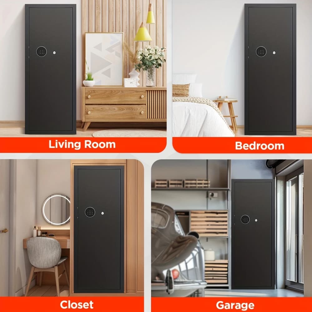 Large Gun Safe w/Code + Key Entry + Motion Alarm 51"x14"x18" G57-img-3