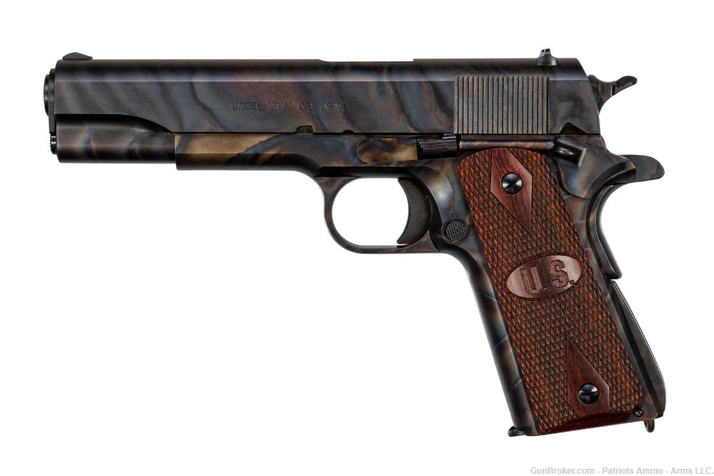 AUTO ORDNANCE 1911A1 GI 45ACP 7+1 COLOR CASE HARDENED NIB-img-0