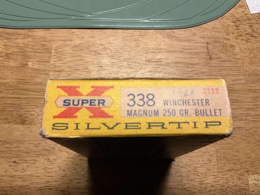 Winchester Super X 338 Win Mag 250 gr Silvertips 18 rounds in 1960’s box?  -img-1