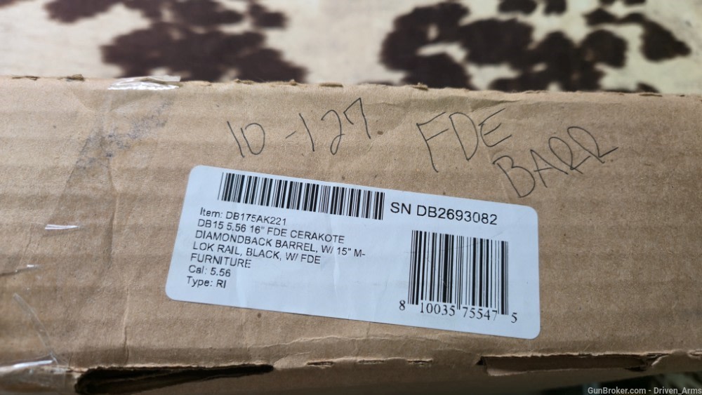 DIAMONDBACK DB15 5.56x45mm NATO 16in 30rd FDE TACTICAL SWAT MAKE OFFER-img-2