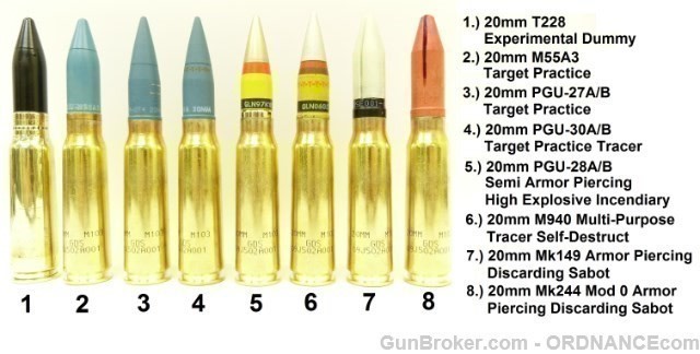 20mm Mk149 Tungsten APDS round shell M61 Vulcan-img-15