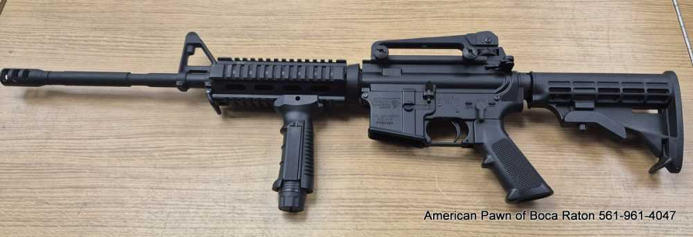 DPMS A-15 AR 15 RIFLE EXCELLENT CONDITION W/ QUAD RAIL HANDGUARD & HANDLE-img-0
