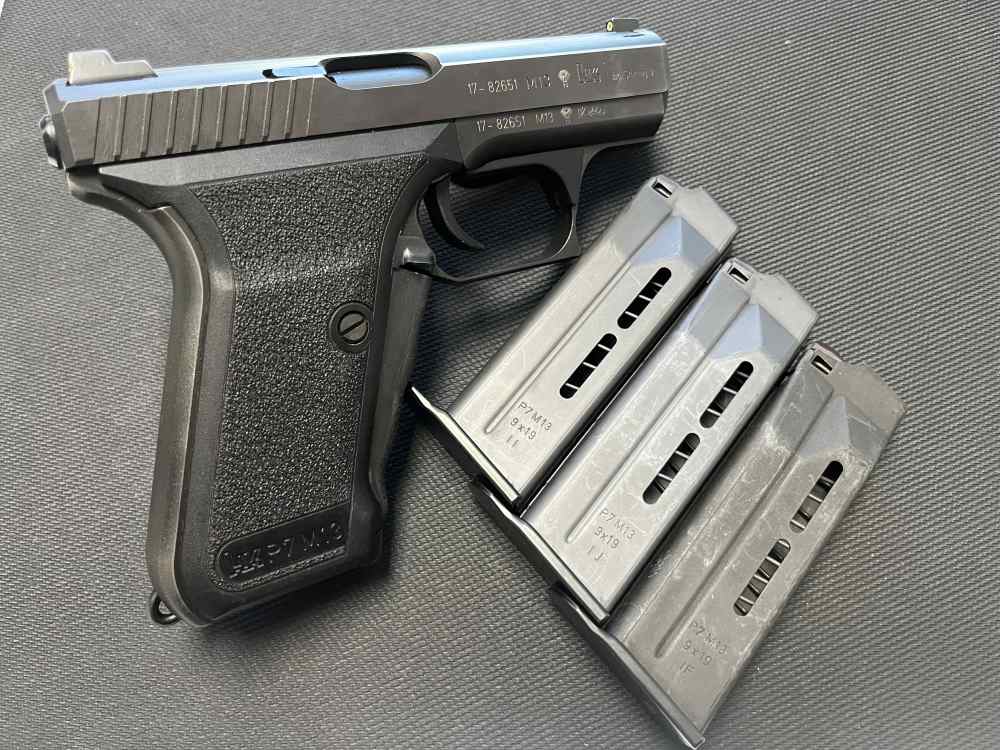 Heckler & Koch P7 M13 9mm Semi Auto Pistol 4.25" bbl-img-1