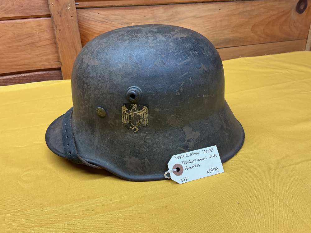 WW1 GERMAN HEER TRANSITIONAL M18 HELMET-img-0