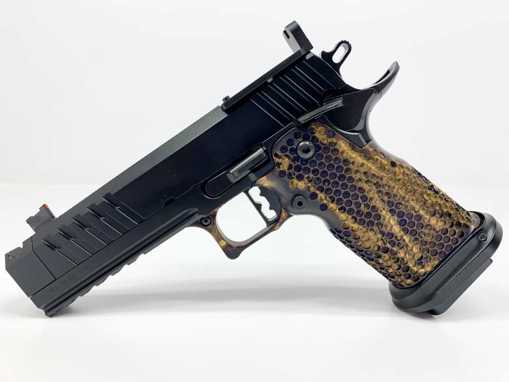 MPA DS9-TC HYBRID 4.6" COMP 9MM PISTOL BLACK & GOLD-GRIP (DS9HYB-TC-BGGRIP)-img-1