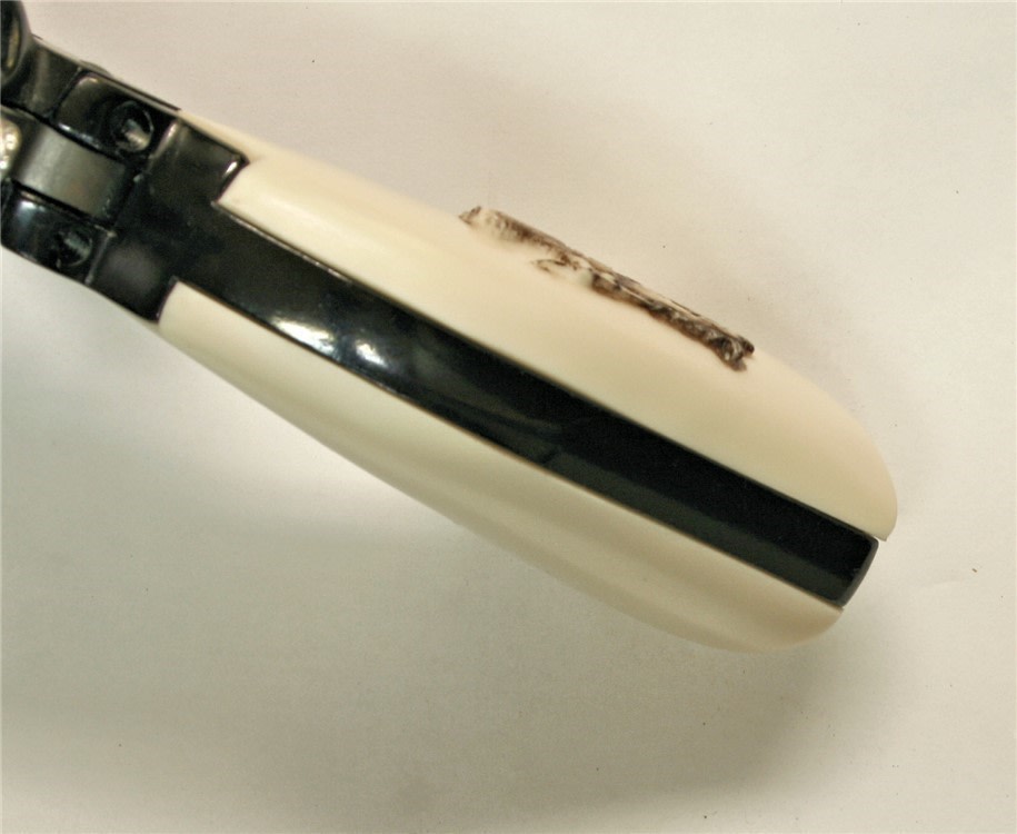 Heritage Rough Rider .22 Ivory-Like Grips, Antiqued Cowboy on Wild Horse-img-3