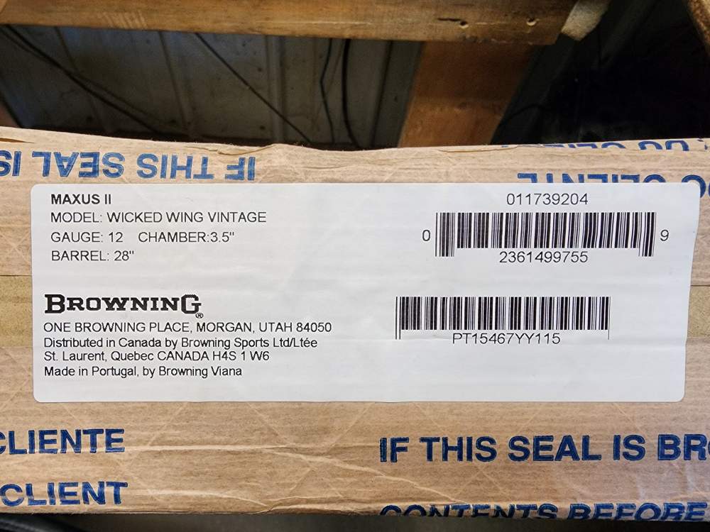 PICS! NEW BROWNING MAXUS II WICKED WING VINTAGE TAN CAMO 12 GAUGE 28 3.5 2-img-1