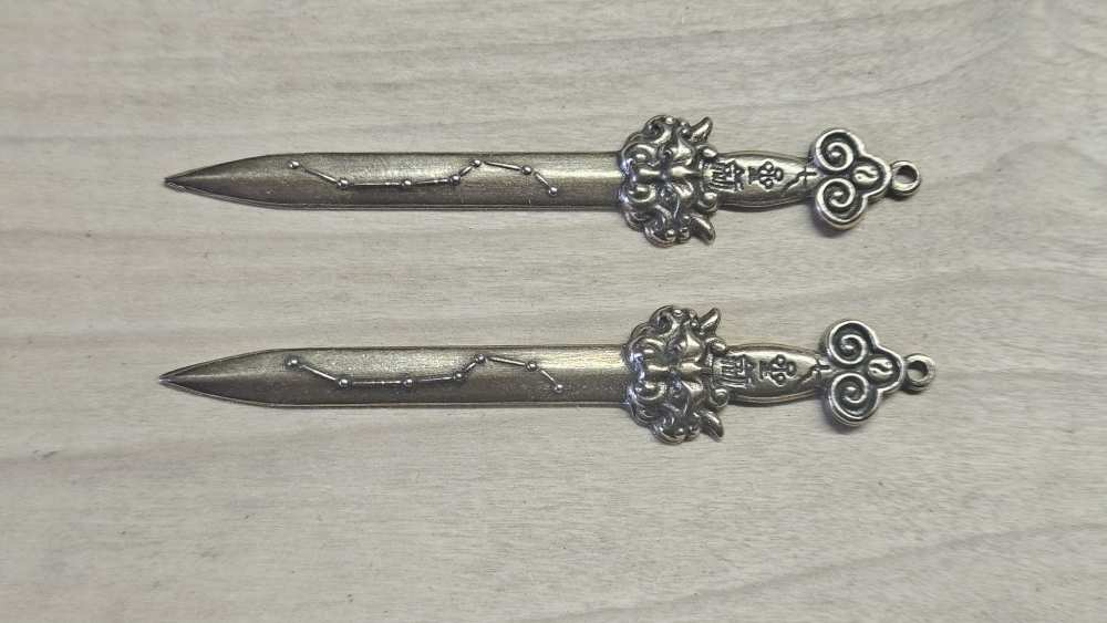 Custom Seven Star Constellation Jian (Sword) Themed Menuki-img-0