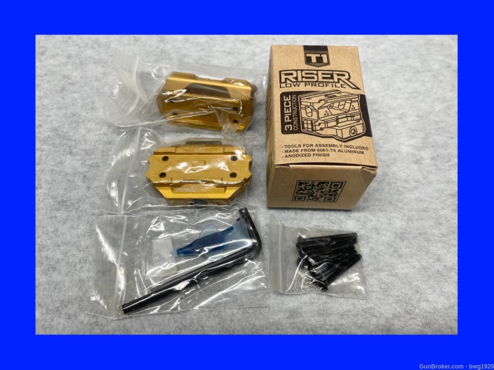 STRIKE Industries T1 RISER TITAN Red Dot Mount AR15 Picatinny GOLD-img-0