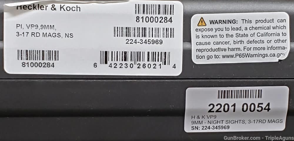 H&K Hecker & Koch VP9 9mm night sights 3-17rd mags 81000284 -img-14