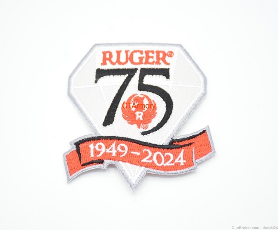 RUGER DIAMOND LOGO PATCH 75th ANNIVERSARY 1949-2024 10/22 R9 MKIII LCP LCR-img-0