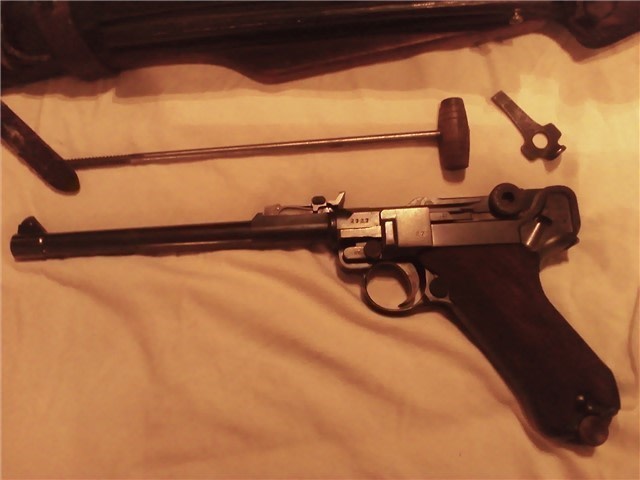 1914 dated DWM Artillery-WW2 German Luger-9mm w/drum mag32 shot-img-5
