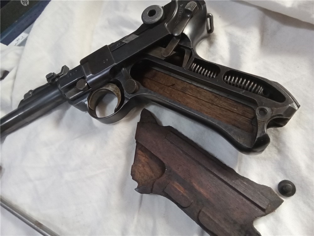 1914 dated DWM Artillery-WW2 German Luger-9mm w/drum mag32 shot-img-41