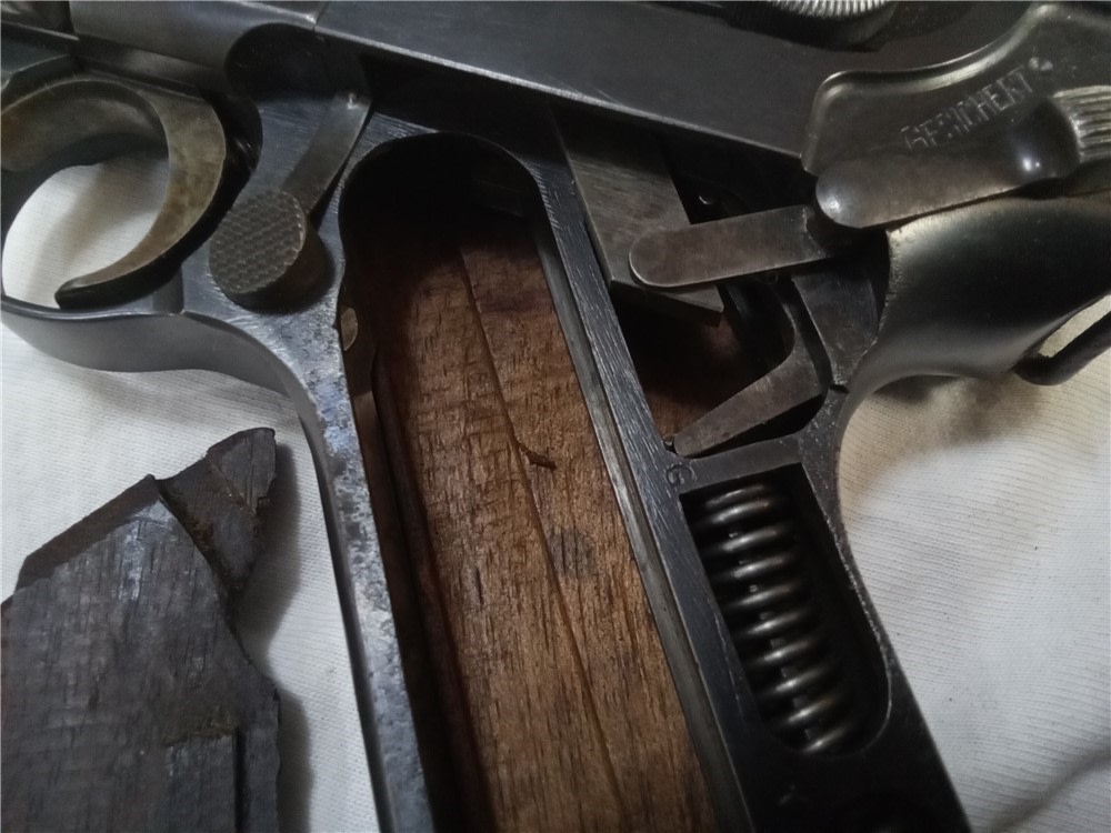 1914 dated DWM Artillery-WW2 German Luger-9mm w/drum mag32 shot-img-43