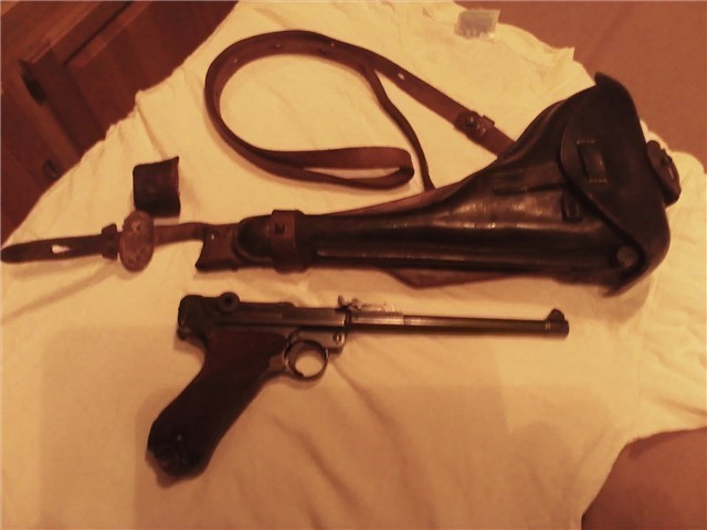 1914 dated DWM Artillery-WW2 German Luger-9mm w/drum mag32 shot-img-1
