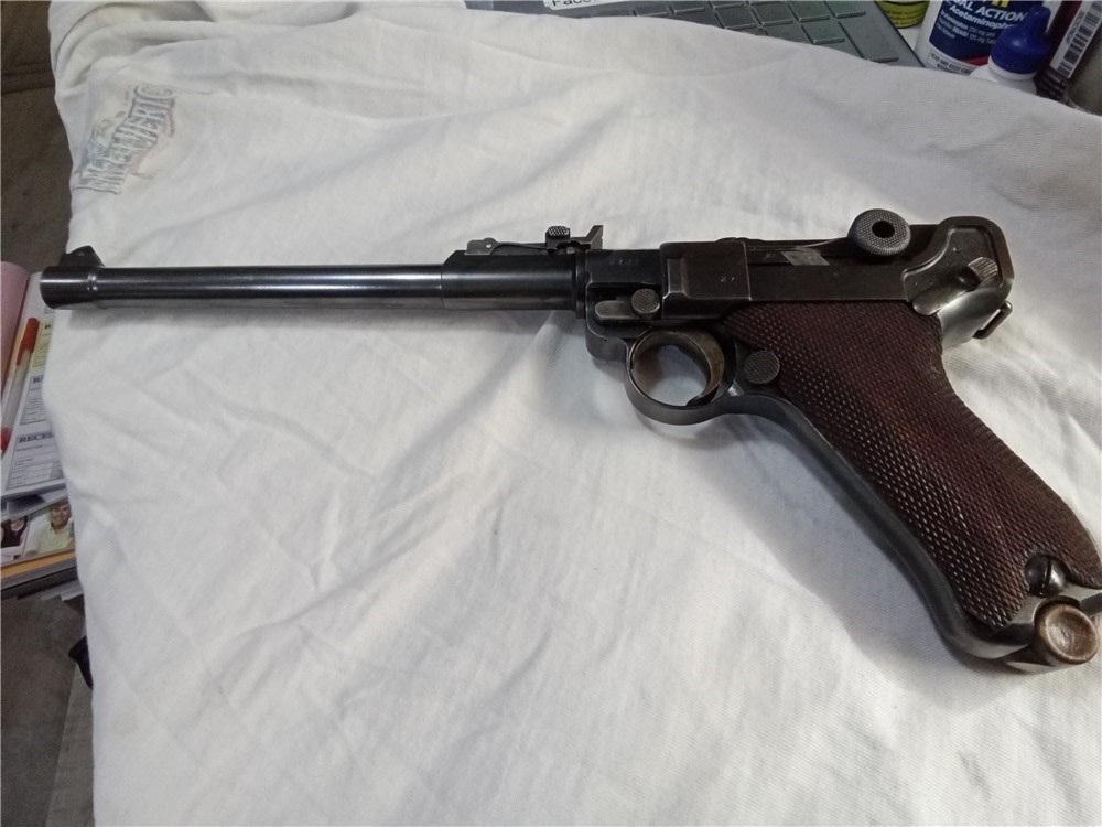 1914 dated DWM Artillery-WW2 German Luger-9mm w/drum mag32 shot-img-17
