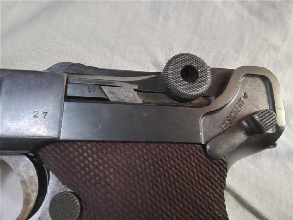 1914 dated DWM Artillery-WW2 German Luger-9mm w/drum mag32 shot-img-21