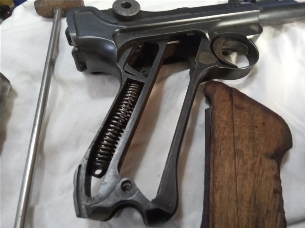 1914 dated DWM Artillery-WW2 German Luger-9mm w/drum mag32 shot-img-44