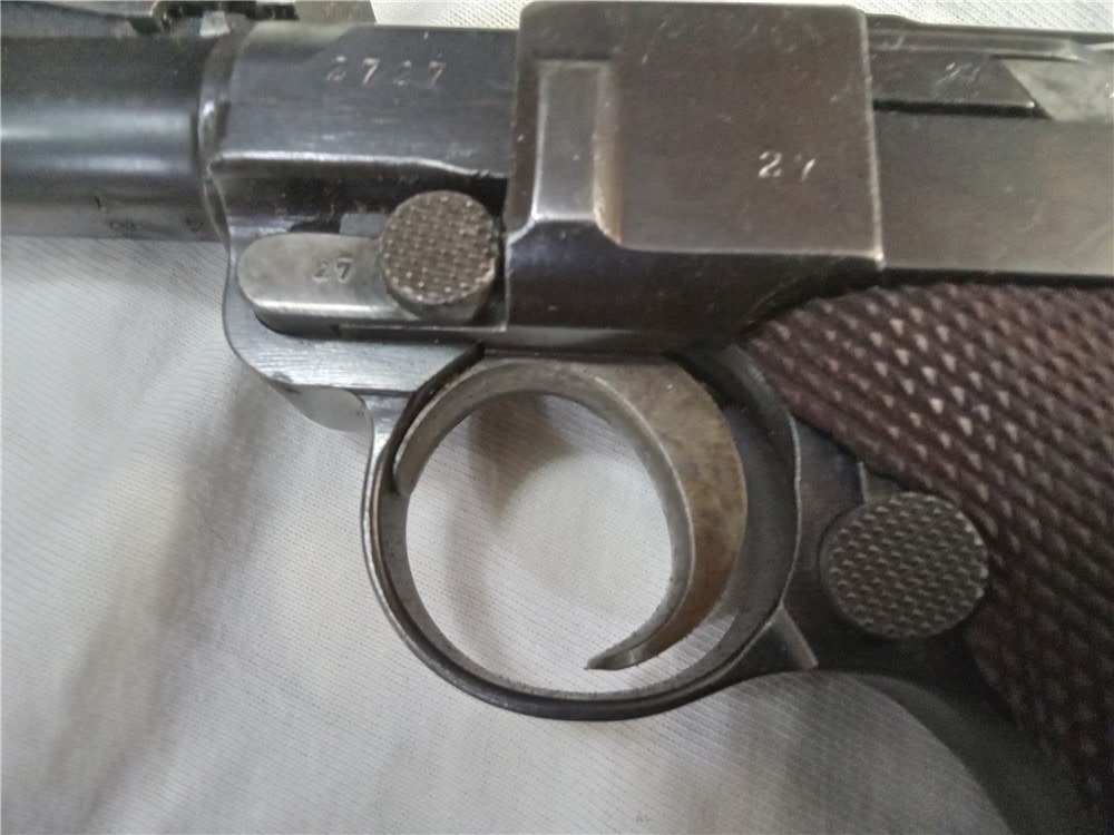 1914 dated DWM Artillery-WW2 German Luger-9mm w/drum mag32 shot-img-23