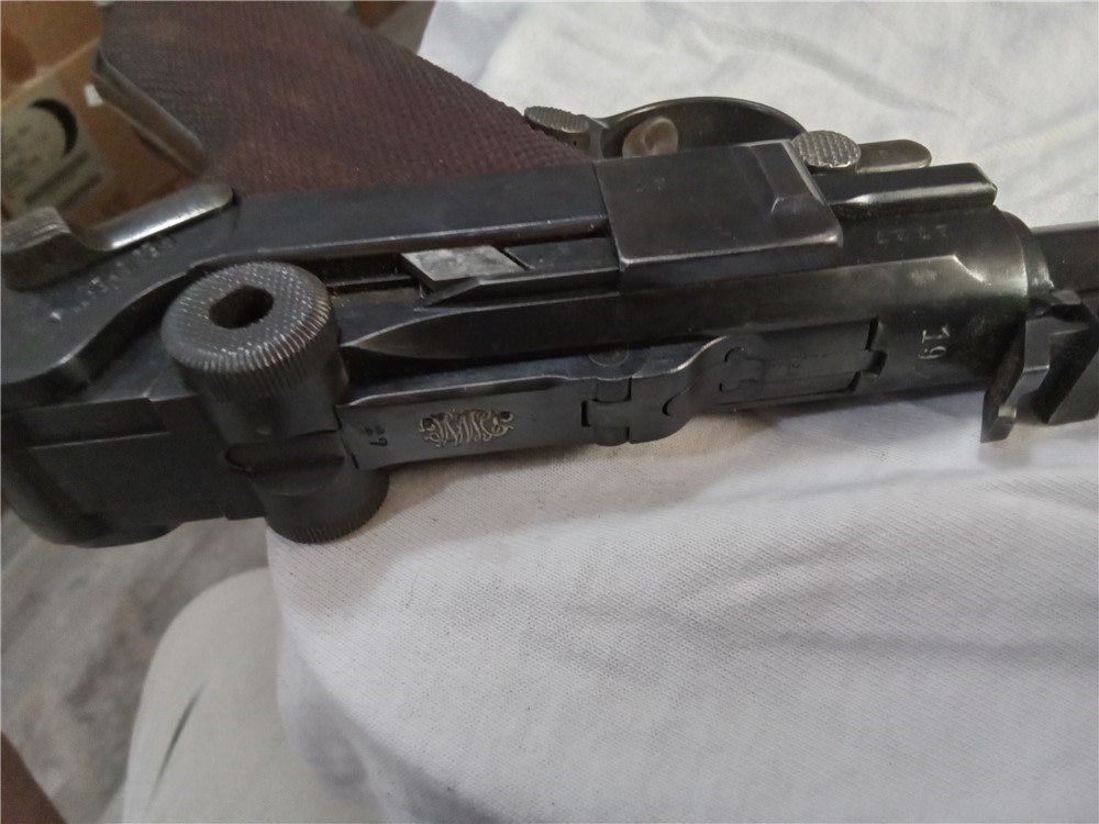 1914 dated DWM Artillery-WW2 German Luger-9mm w/drum mag32 shot-img-32