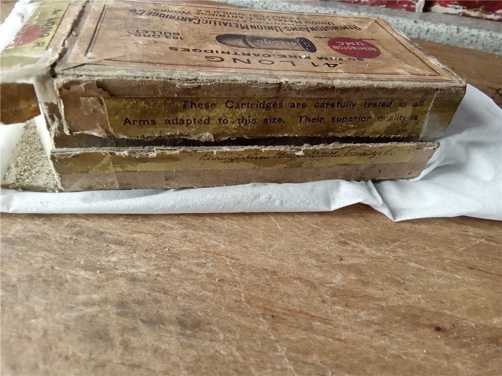 RARE-VINTAGE FULL BOX OF UMC 41 LONG RIM FIRE AMMO-BLACK POWDER-img-4