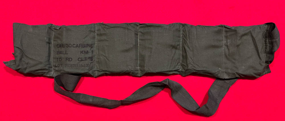 Full 120rd Bandolier South Korean Military 30 Carbine 110gr FMJ Rifle Ammo-img-1
