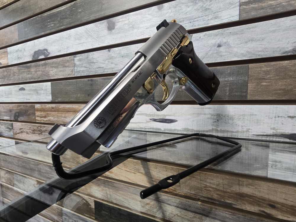 Taurus PT 92 AFS – Stainless Steel with Gold Accents (9mm)-img-2