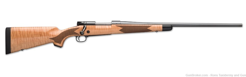 Winchester Model 70 Super Grade 7mm Rem Mag AAA MAPLE | EBONY FOREARM TIP-img-0