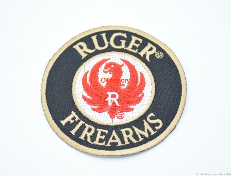 RUGER FIREARMS CIRCLE LOGO PATCH 5.7 LCP LCR IRON ON/PLASTIC TYPE BACKING-img-1