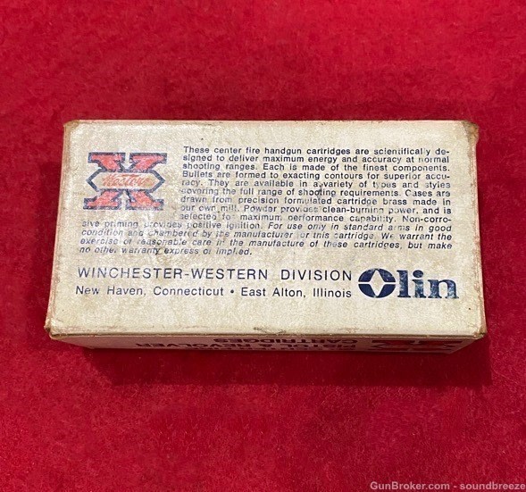 Vintage 1975 Full Box of Winchester Western Super-X .30 Luger Ammunition-img-3
