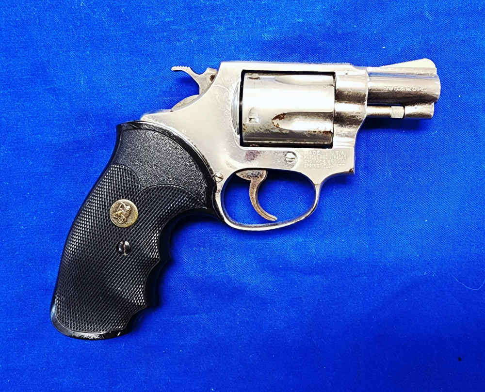 SMITH & WESSON MODEL 36 NO-DASH .38 SPL 2" NICKEL, PACHMAYR, C&R OK!-img-0