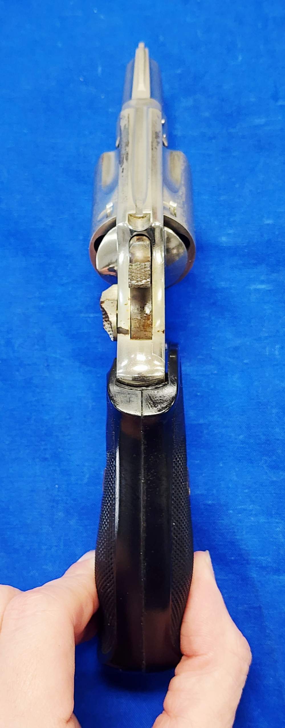 SMITH & WESSON MODEL 36 NO-DASH .38 SPL 2" NICKEL, PACHMAYR, C&R OK!-img-2