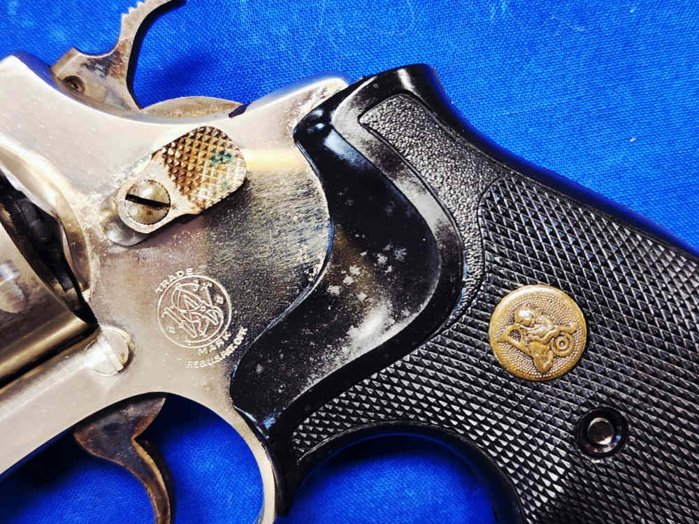 SMITH & WESSON MODEL 36 NO-DASH .38 SPL 2" NICKEL, PACHMAYR, C&R OK!-img-5
