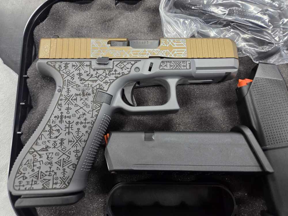 *DISCONTINUED* GLOCK 45 GEN 5 NORDIC SYMBOLS BURNT BRONZE G45 GEN5 9MM 17+1-img-3