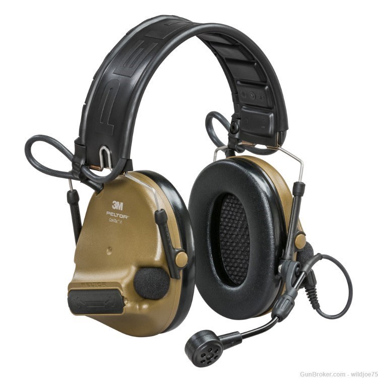 3M/Peltor, ComTac VI Defender, Electronic Earmuff, Matte Finish, Coyote Bro-img-0
