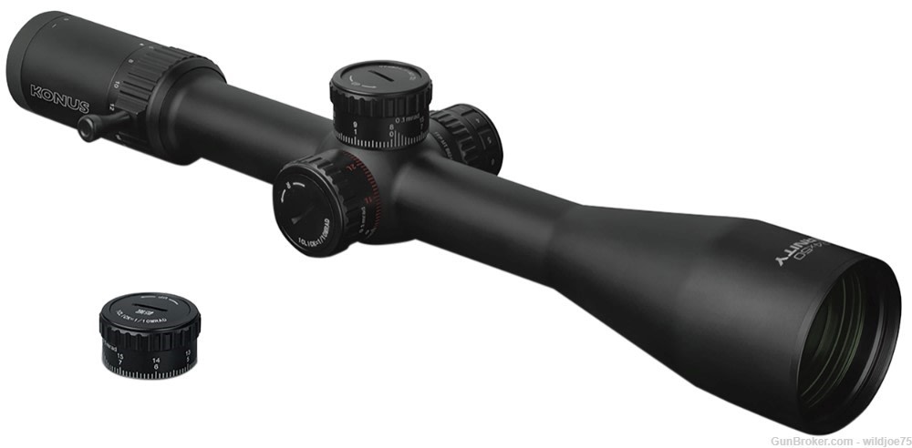 Konus 7295 Eternity Black 6-24x50mm Illuminated Red Engraved PRS Ballistic -img-0
