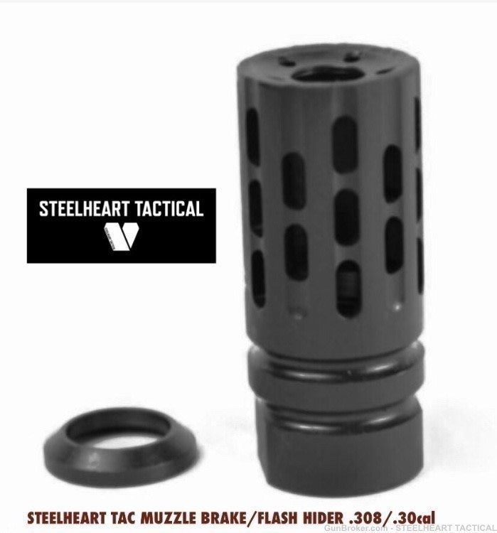 AR10 Muzzle Brake / Flash Hider 7.62 .308 .300 Blackout 6.5 Creedmoor Grend-img-0
