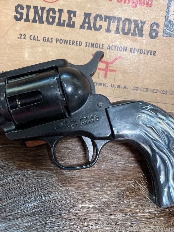 Air Pistol Crosman Pellgan Single Six 6 Used -img-1