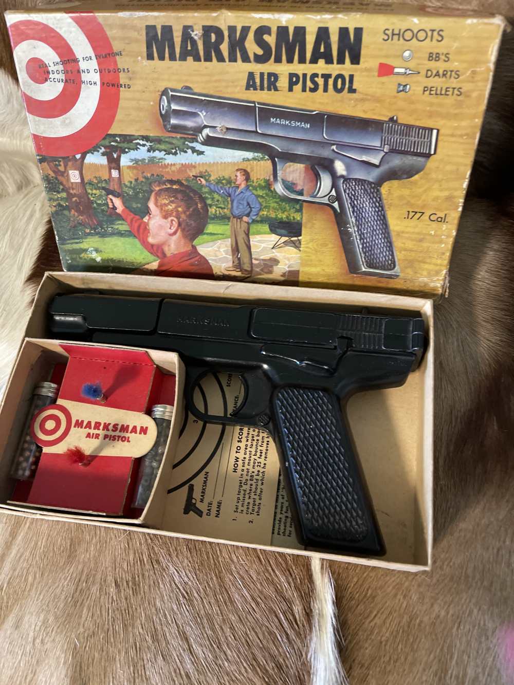 Air Pistol Morton Harris Marksman Model MP Vintage -img-10