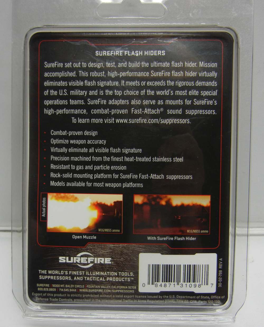 SUREFIRE FH556-212A Flash Hider 5.56 Suppressor Adapter -img-2
