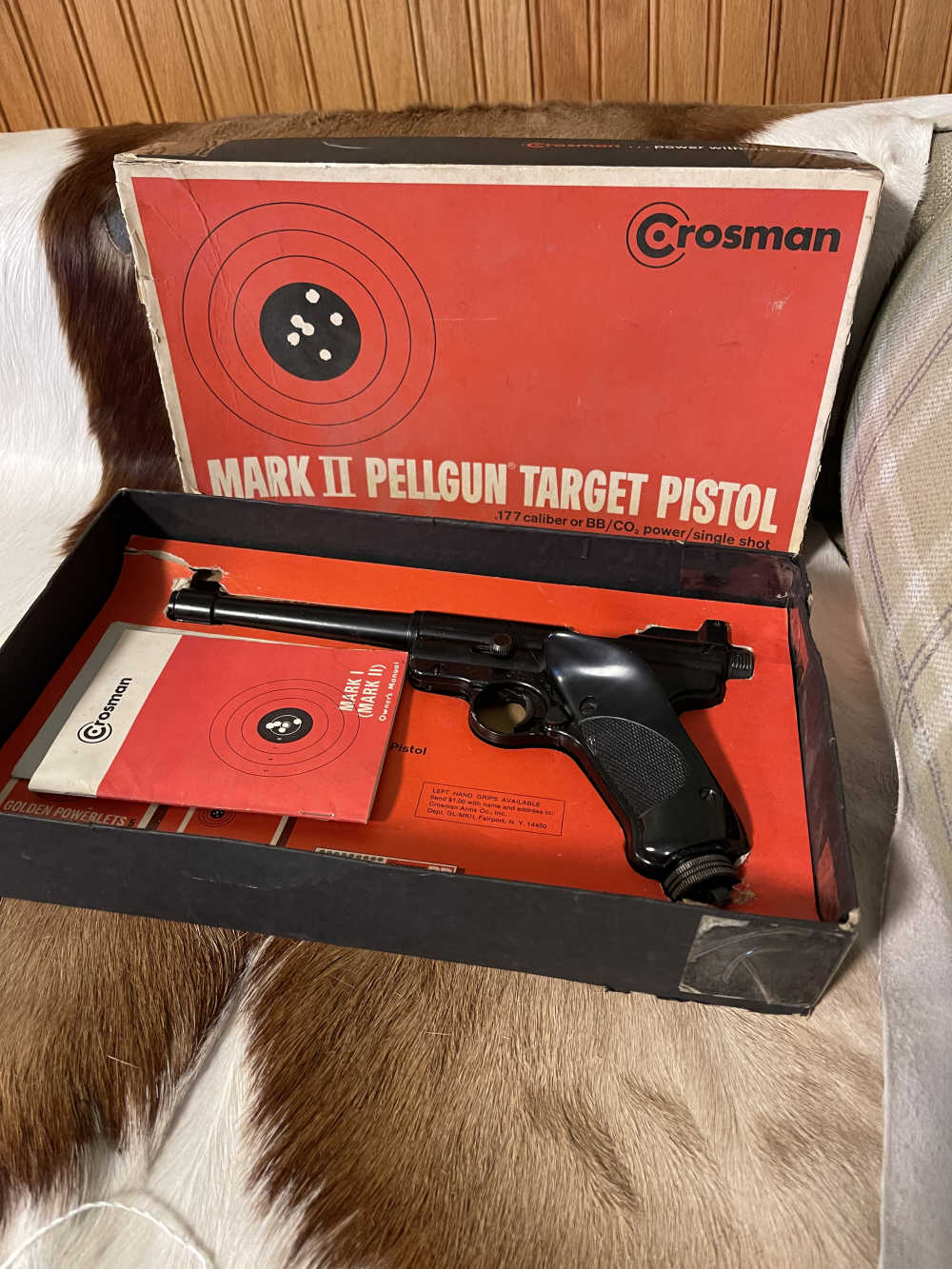 Air Pistol Crosman Mark II Pellgun Target in box-img-0