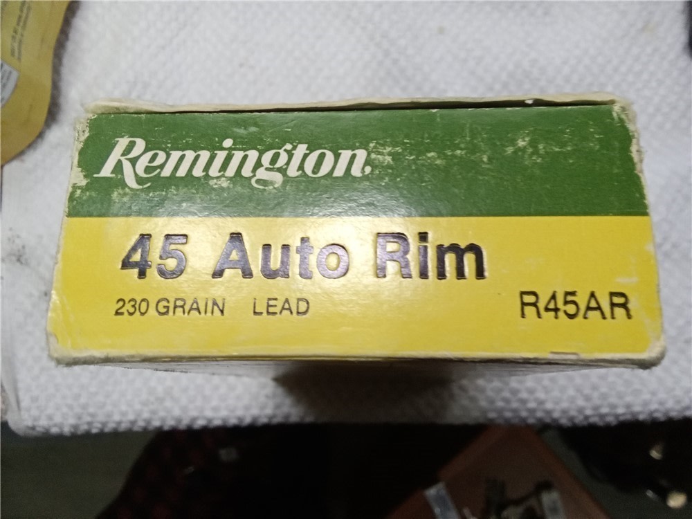 Vintage Remington High Velocity45 Auto Rim 230 gr. lead ammo-img-0