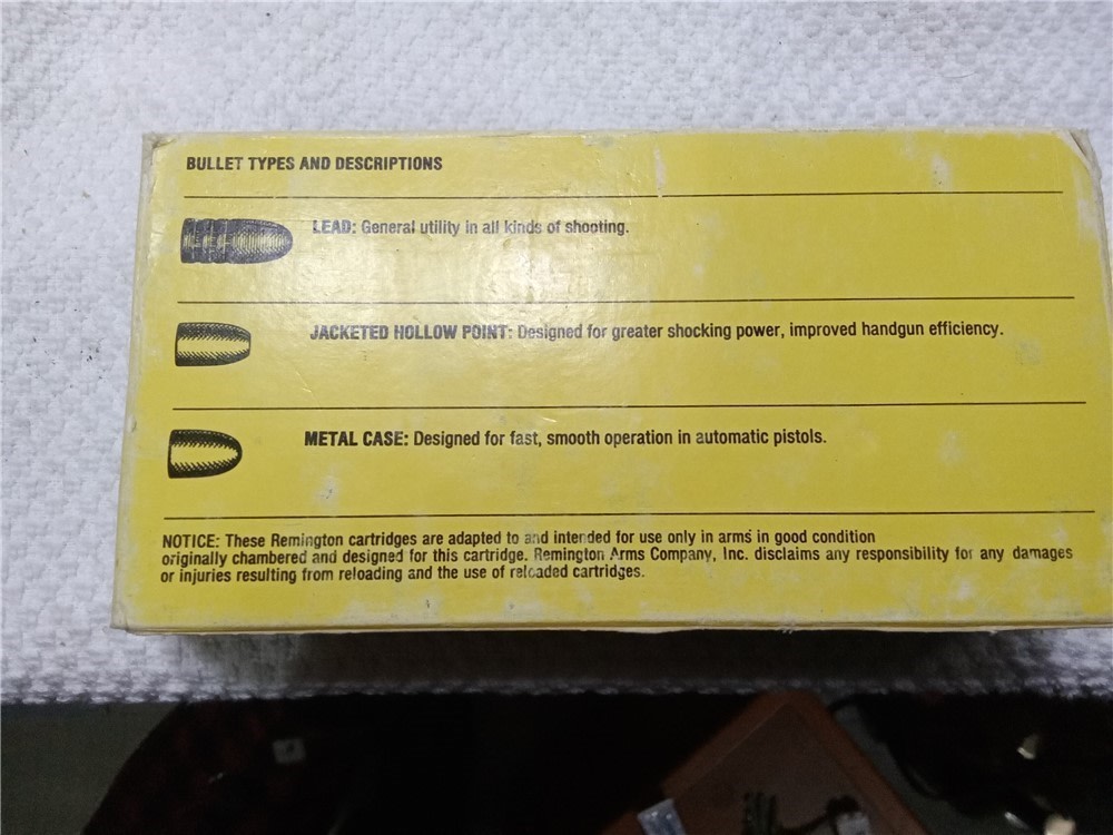 Vintage Remington High Velocity45 Auto Rim 230 gr. lead ammo-img-1